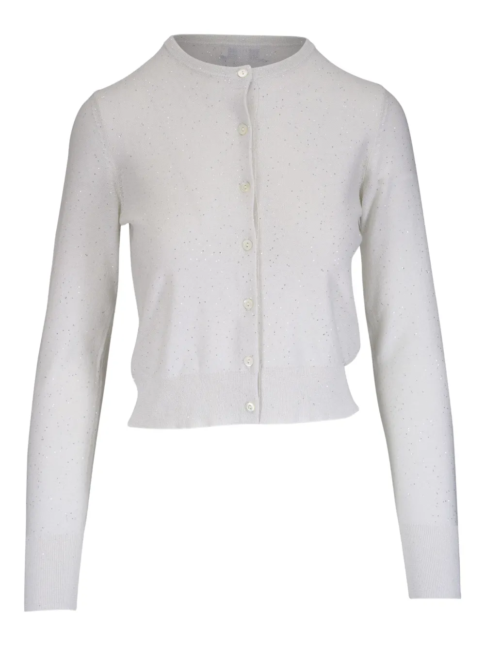 crew-neck cardigan