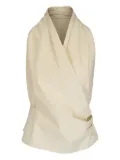 Peter Cohen wrap-around silk top - Yellow