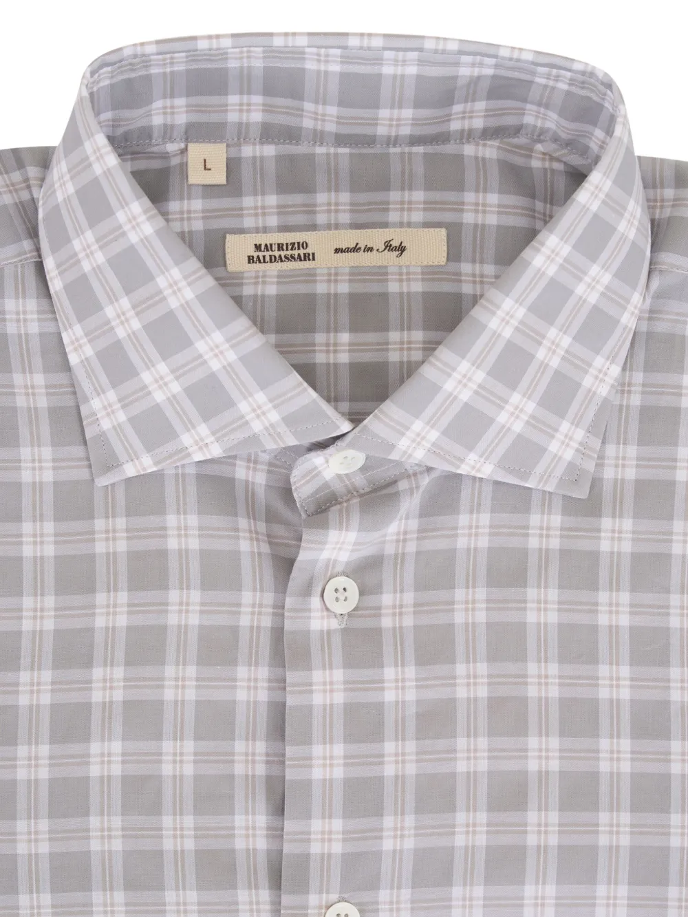 Maurizio Baldassari checked button-down shirt | Grey | Image 1