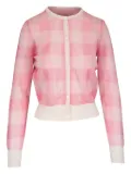 Lela Rose checked cardigan - Pink