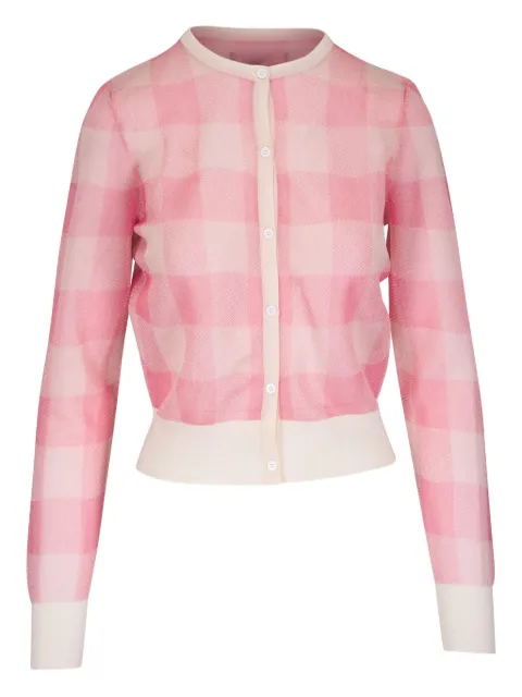 Lela Rose checked cardigan