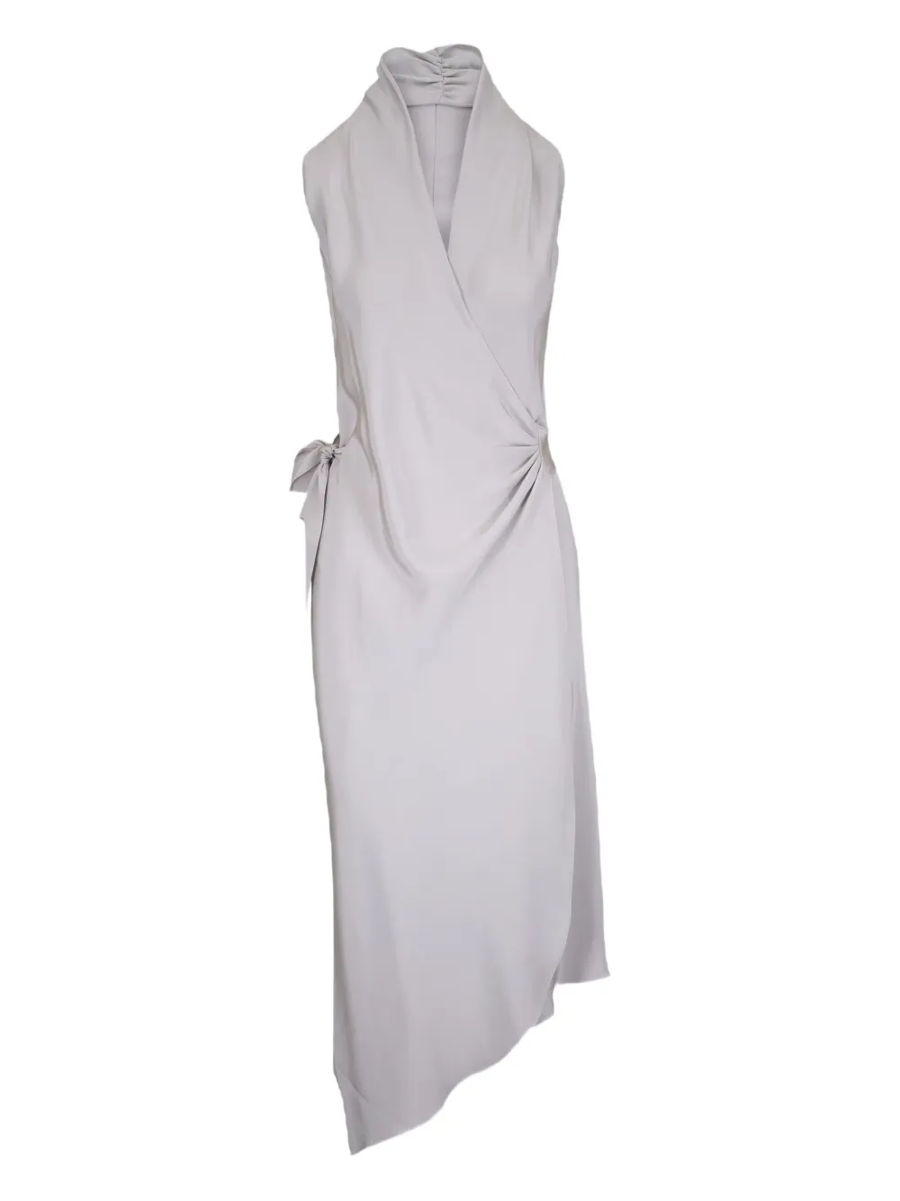 Peter Cohen wrap-detail midi dress | Grey | Image 1