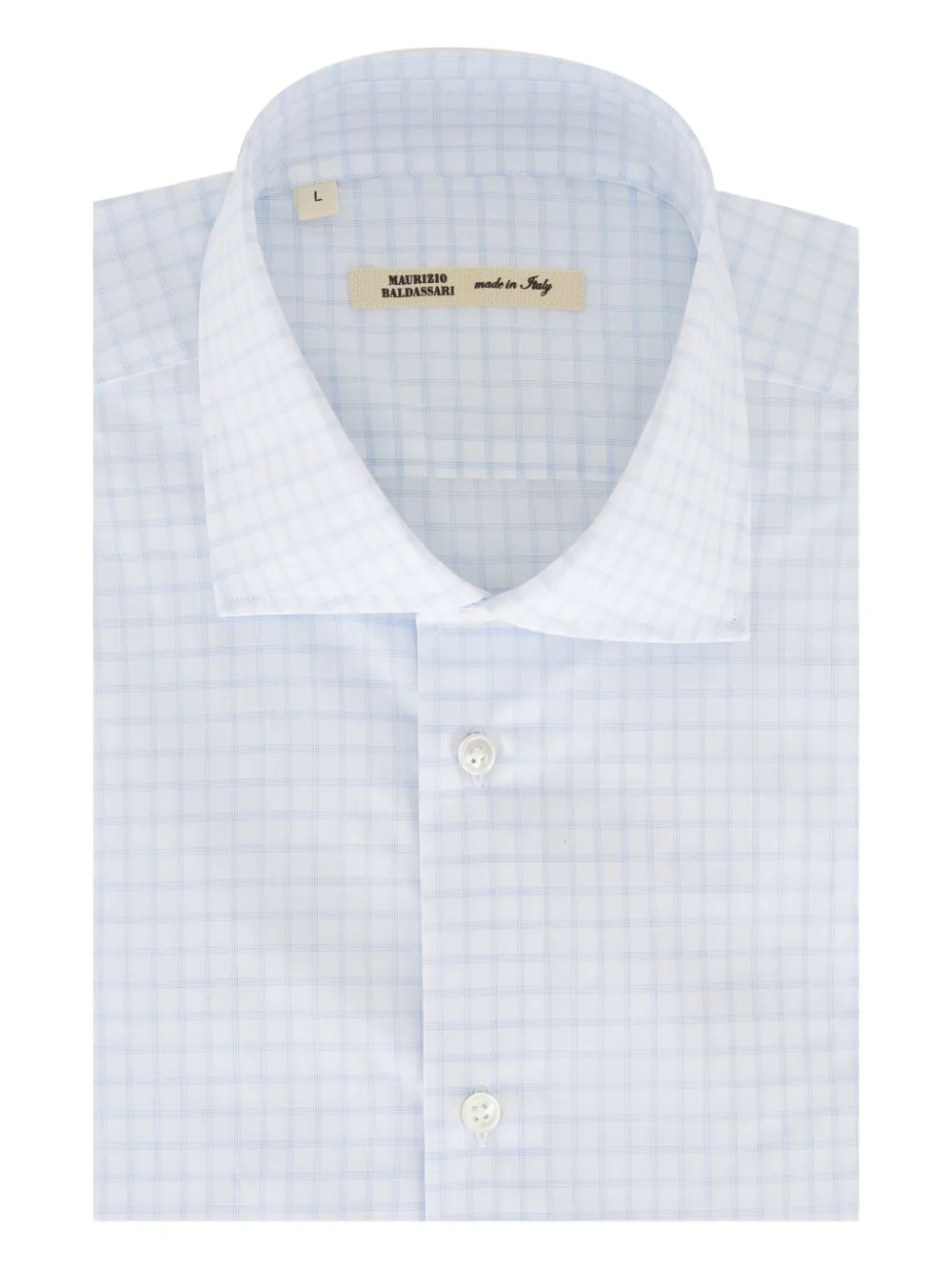 Maurizio Baldassari camisa con estampado de cuadros | blanco | Image 1