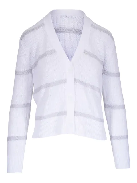 Kinross Cashmere striped cardigan