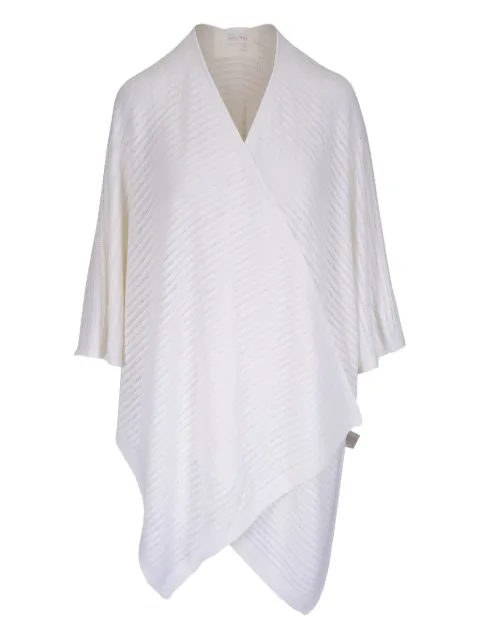Kinross Cashmere poncho de lino