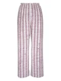 Peter Cohen striped trousers - White