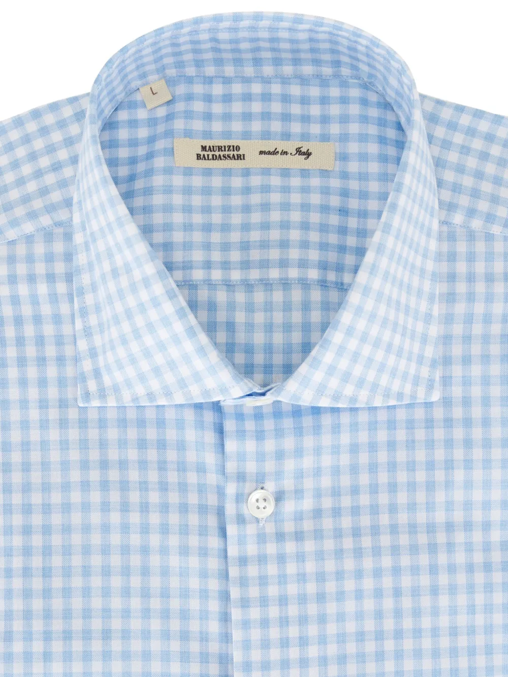Maurizio Baldassari camisa con estampado de cuadros | azul | Image 1