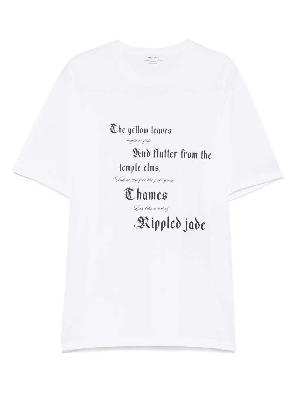 Alexander McQueen playera con texto estampado | blanco | Image 1