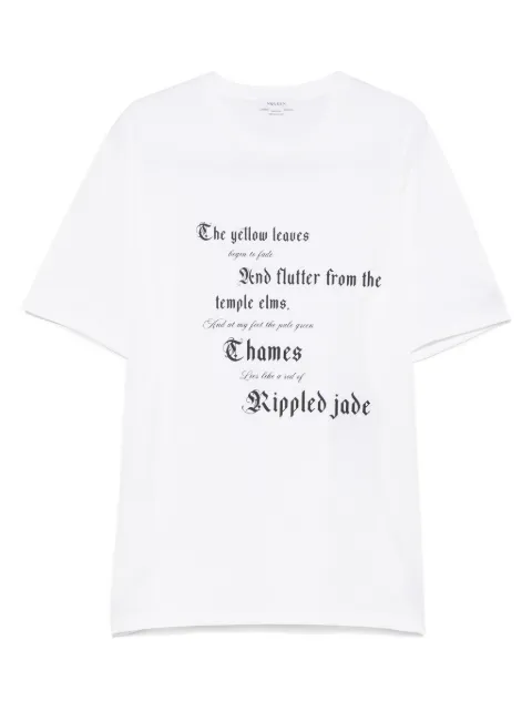Alexander McQueen playera con texto estampado