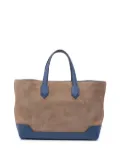 Hermès Pre-Owned 2016 Doblis Suede and Epsom Maxibox Cabas 30 tote bag - Brown