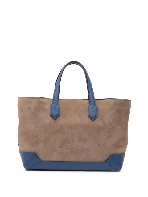Hermès Pre-Owned tote Doblis Suede and Epsom Maxibox Cabas 30 2016