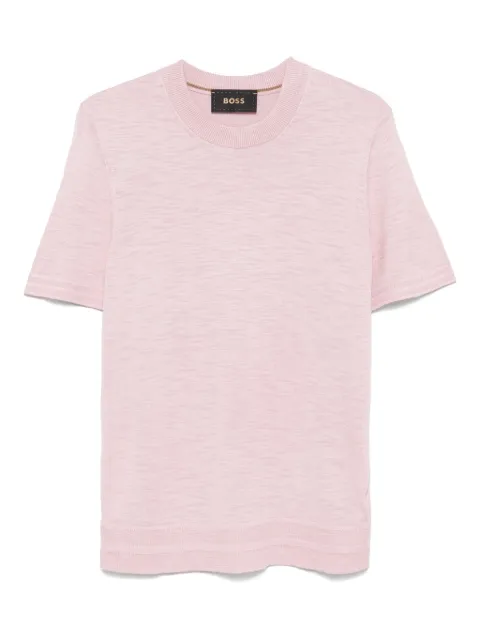 BOSS playera con tejido de punto rompeido