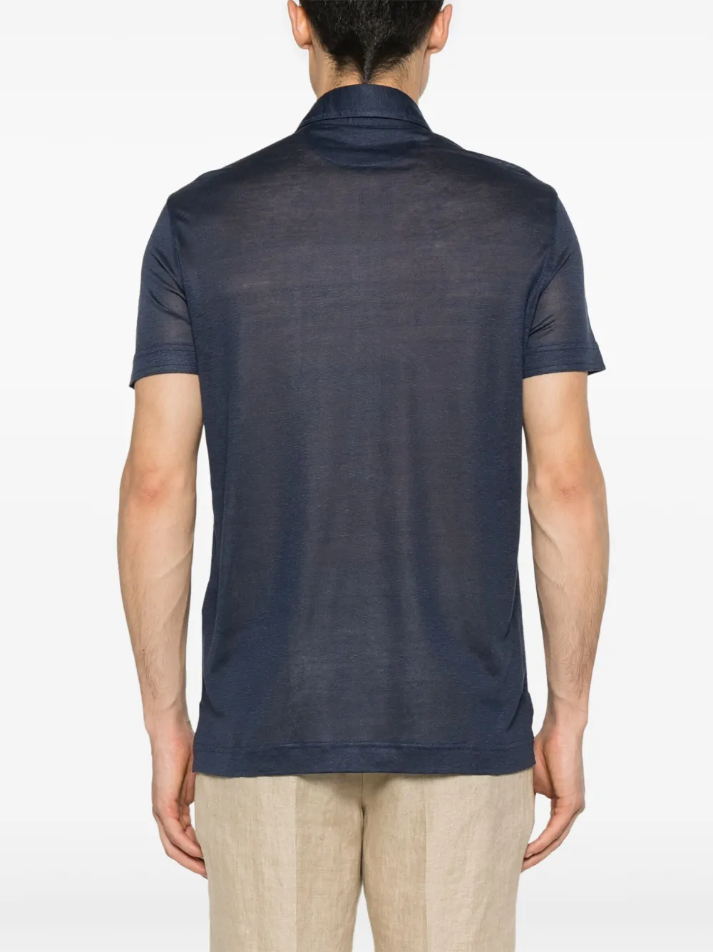 TOM FORD Poloshirt met textuur Blauw