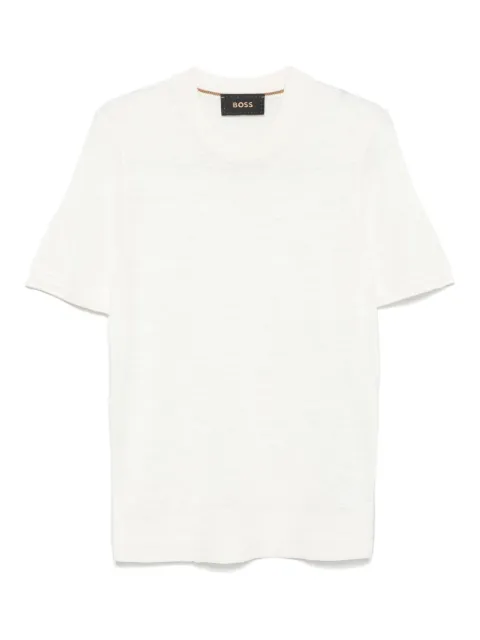 BOSS t-shirt en tissu flammé