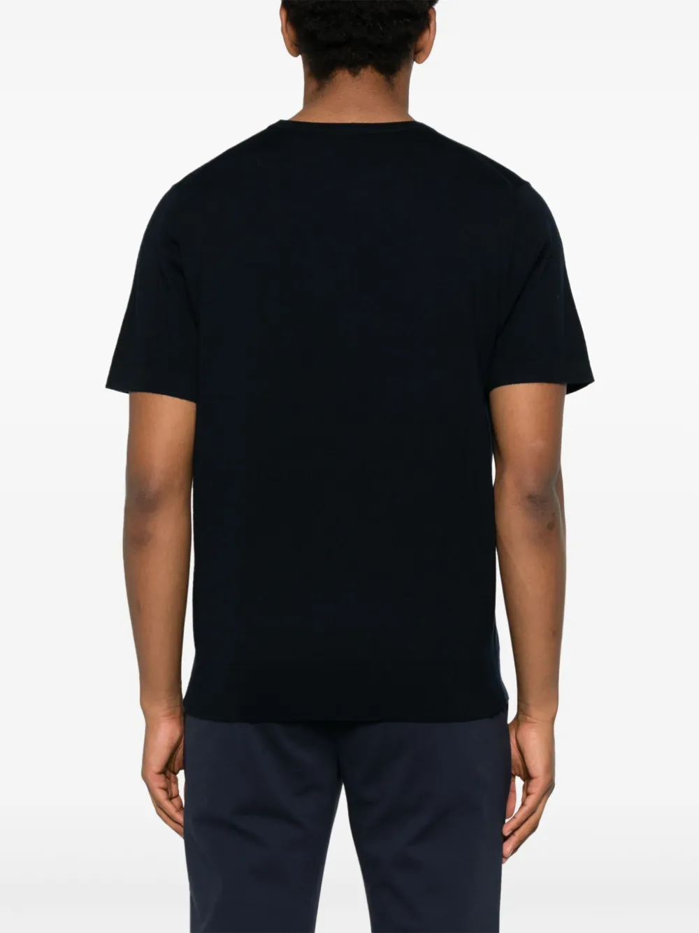 Vince Gebreid T-shirt Blauw
