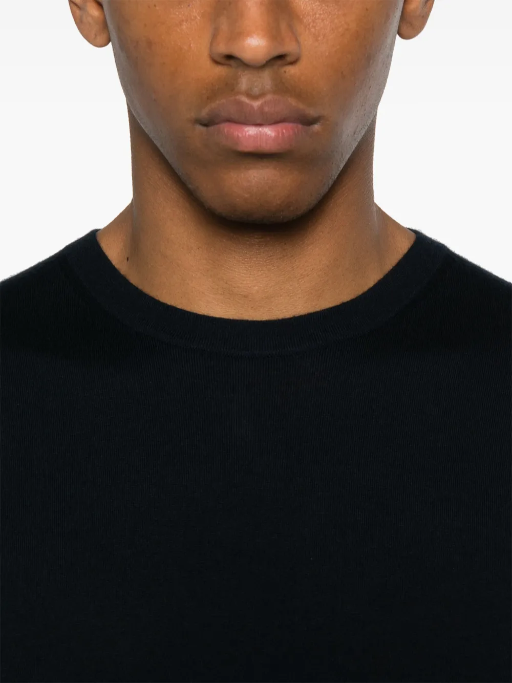 Vince Gebreid T-shirt Blauw