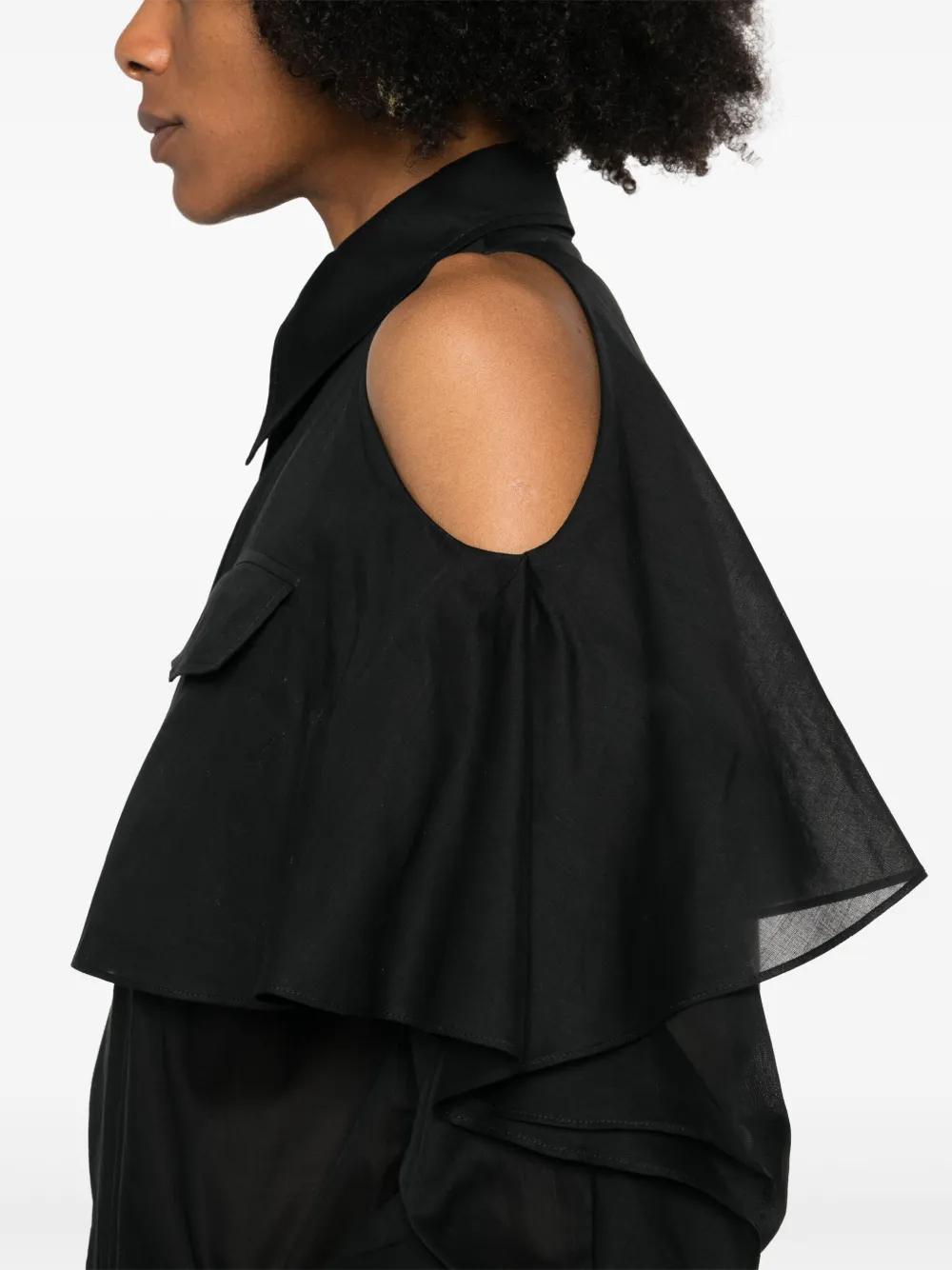 Alberta Ferretti Katoenen top Zwart
