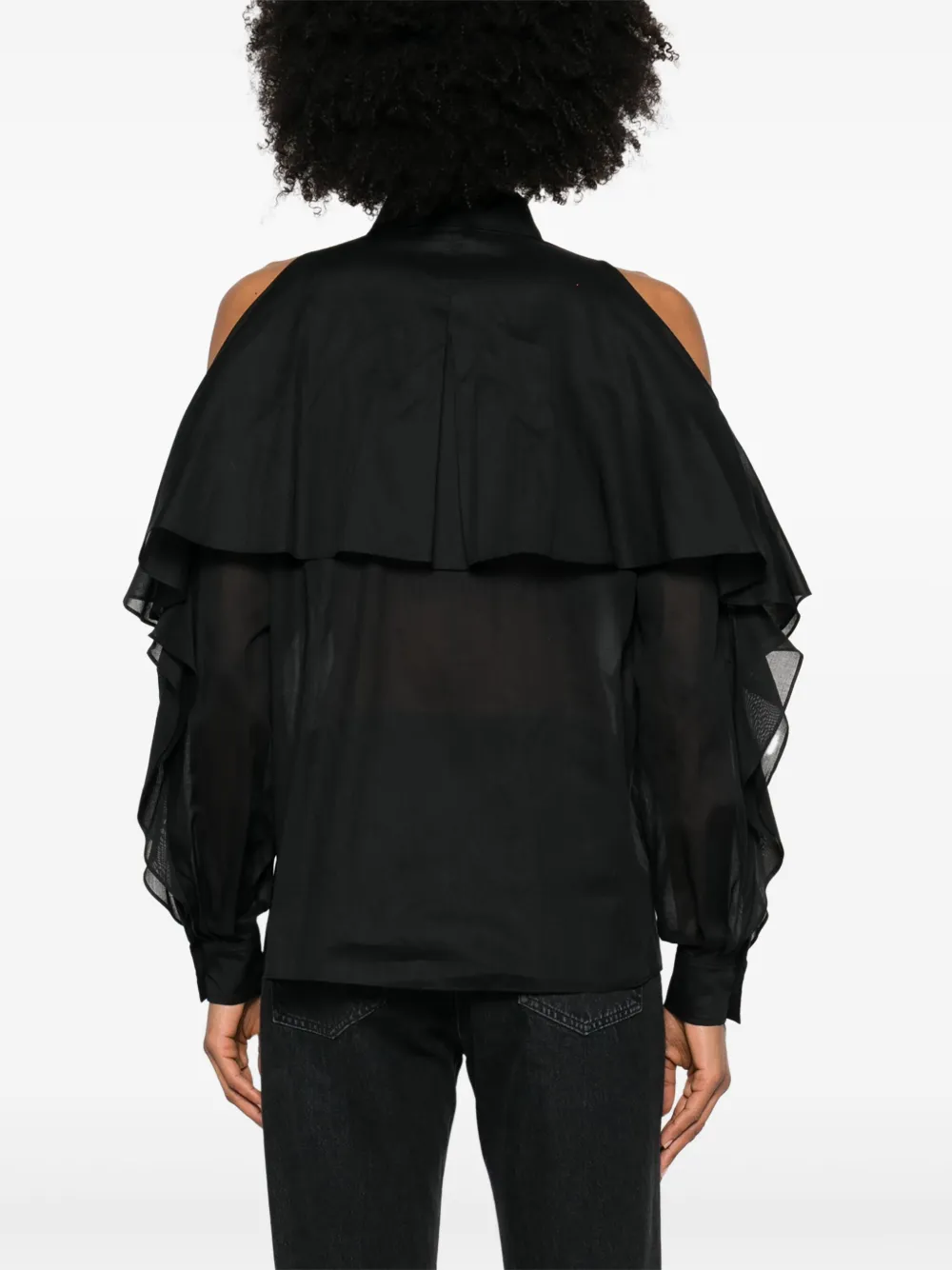 Alberta Ferretti Katoenen top Zwart