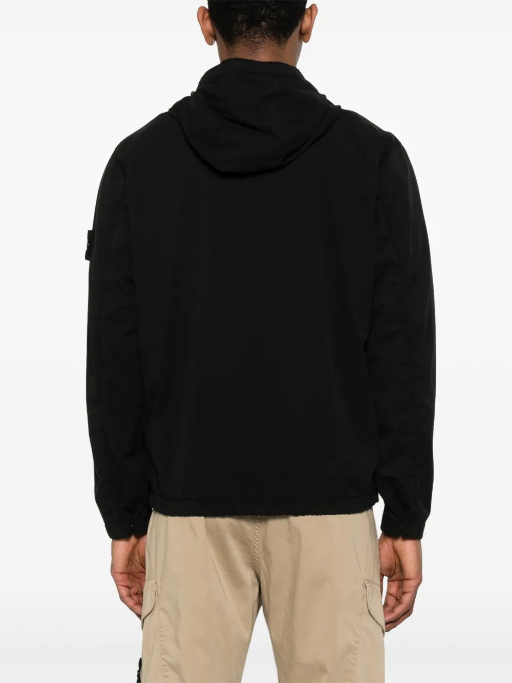 Stone Island Jack met Compass-logopatch Zwart
