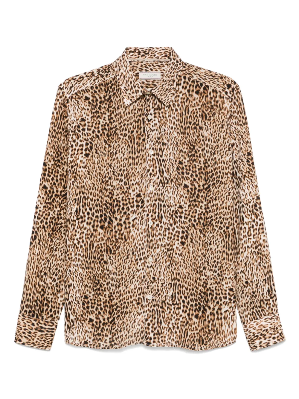 Tintoria Mattei camisa con estampado de leopardo | marrón | Image 1