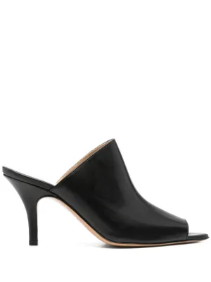 MM6 MAISON MARGIELA ミュール MM6 Maison Margiela レザーミュール | ブラック | FARFETCH JP