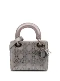 Christian Dior Pre-Owned 2018 Mini Satin Cannage Beaded Lady Dior satchel - Grey