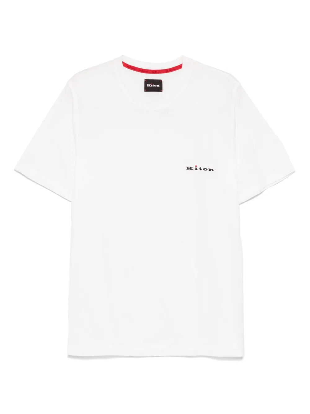 Kiton T-shirt met geborduurd logo Wit