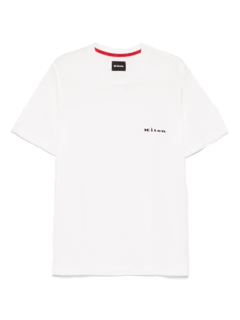 Kiton logo-embroidered T-shirt