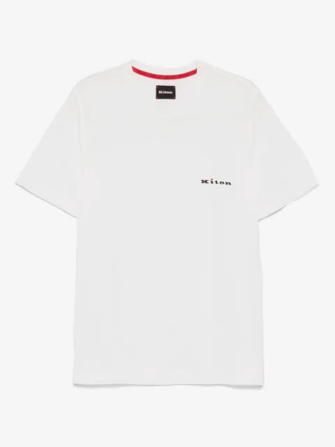 Kiton t-shirt à logo brodé