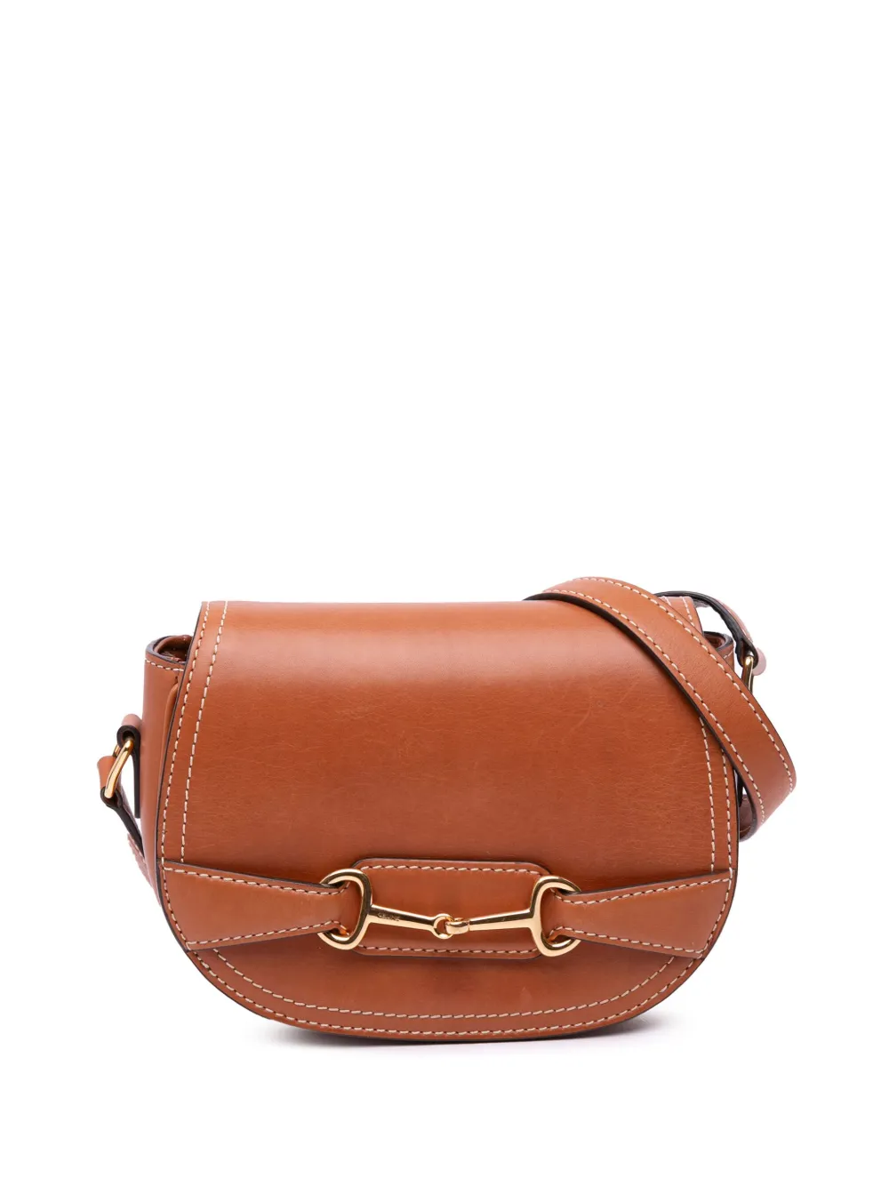 Céline Pre-Owned 2019 Small Leather Crecy Flap crossbody bag - Marrone