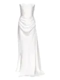 Ana Radu draped strapless gown - White