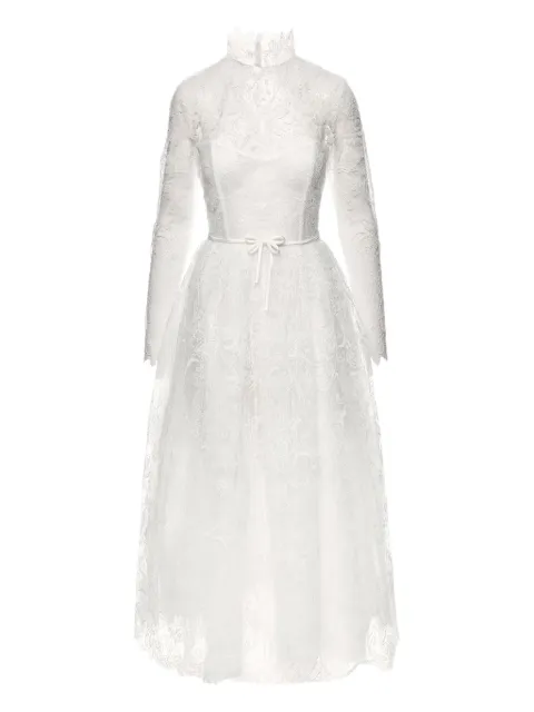 Ana Radu lace-pattern midi dress