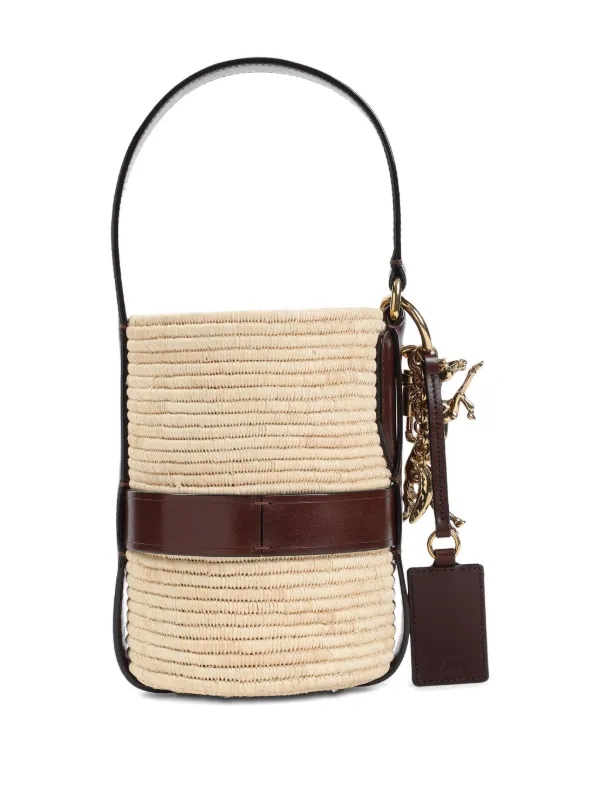Chloé Logo Raffia Shoulder Bag | Neutrals | FARFETCH