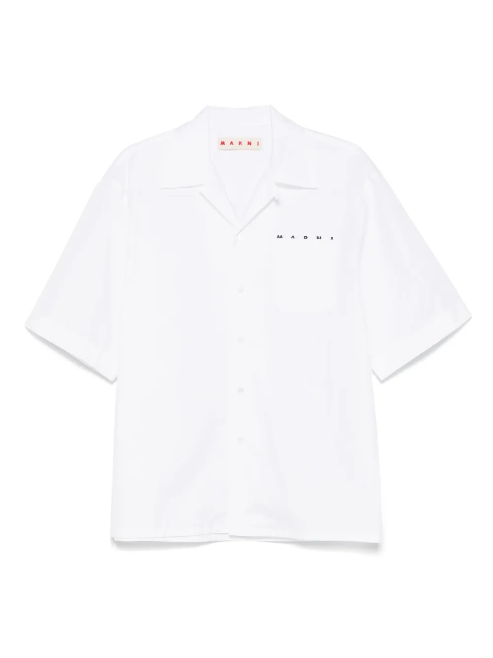 Marni Popeline overhemd met logo Wit