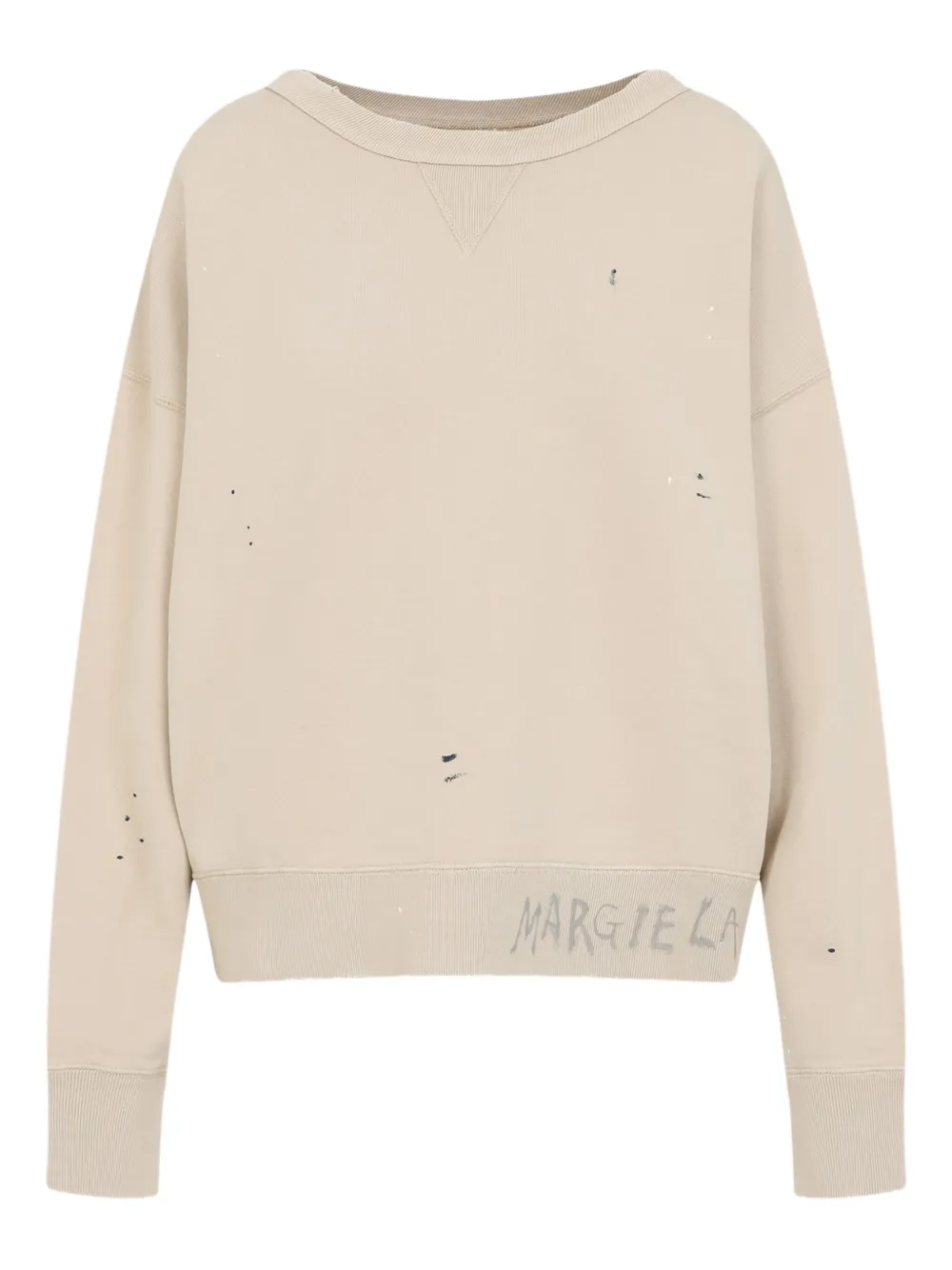 Maison Margiela Sweater met logoprint Beige