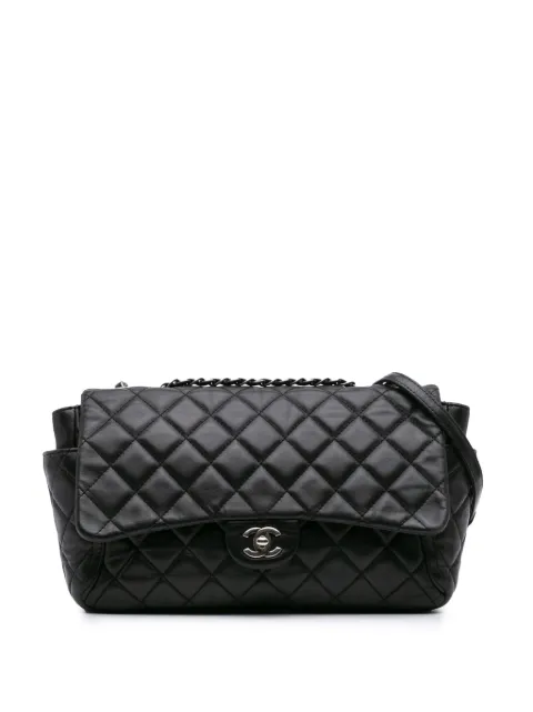 CHANEL Pre-Owned 2014-2015 Large Quilted Lambskin Around Pockets Flap crossbody bag