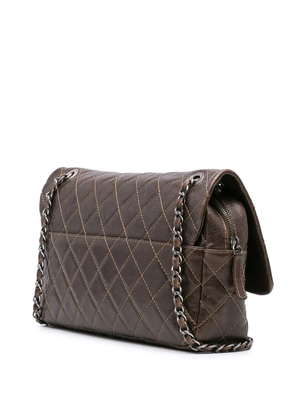CHANEL Pre-Owned 2013-2014 Jumbo Quilted Iridescent Caviar Easy Flap shoulder bag | Pre-Owned | Image 2