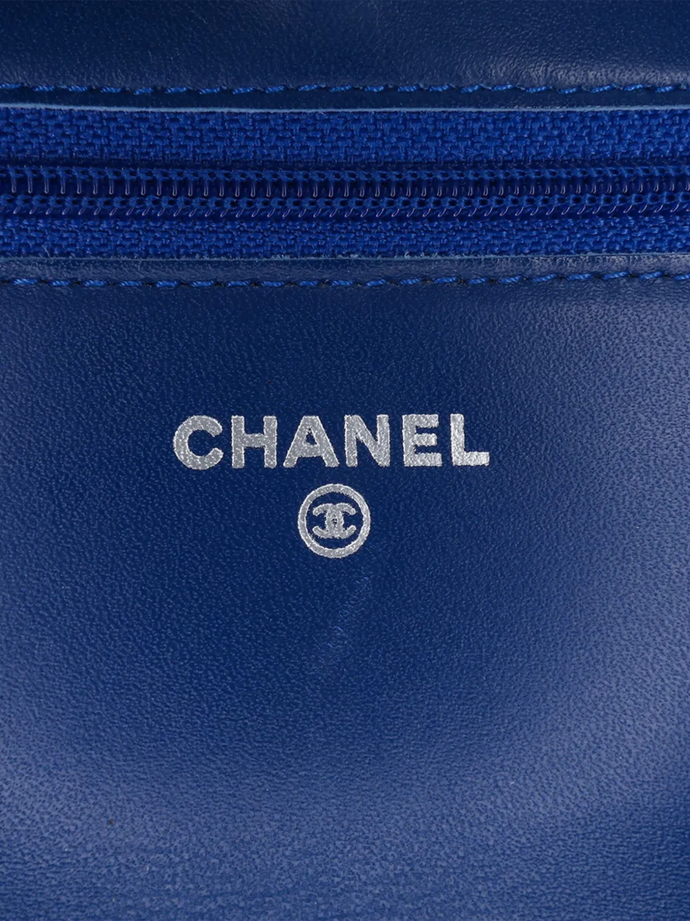 Pre-owned Chanel 2013-2014 Reissue 2.55 Quilted Jersey Wallet On Chain Crossbody Bag In Blue