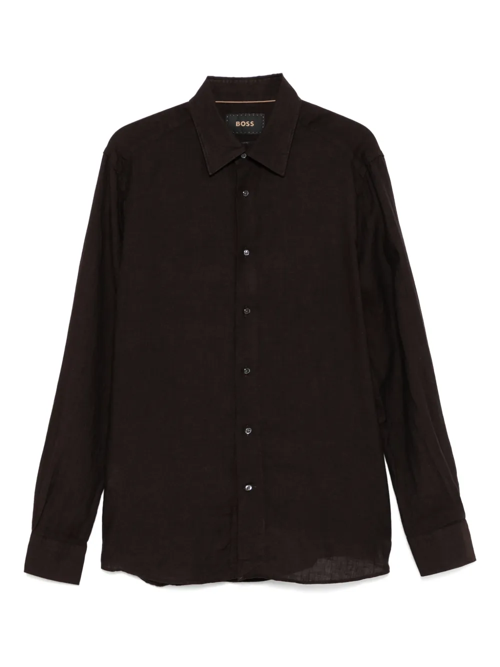 BOSS camisa de lino | marrón | Image 1