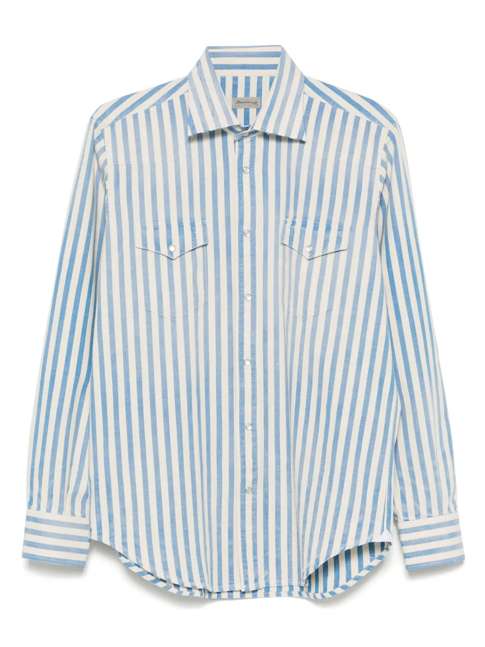 SARTORIO NAPOLI camisa con rayas estampadas | azul | Image 1