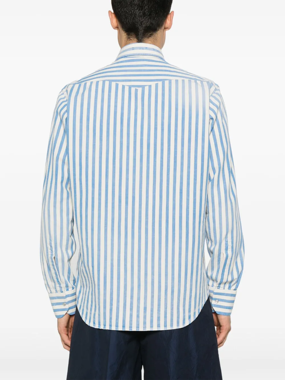 SARTORIO NAPOLI Gestreept overhemd Blauw