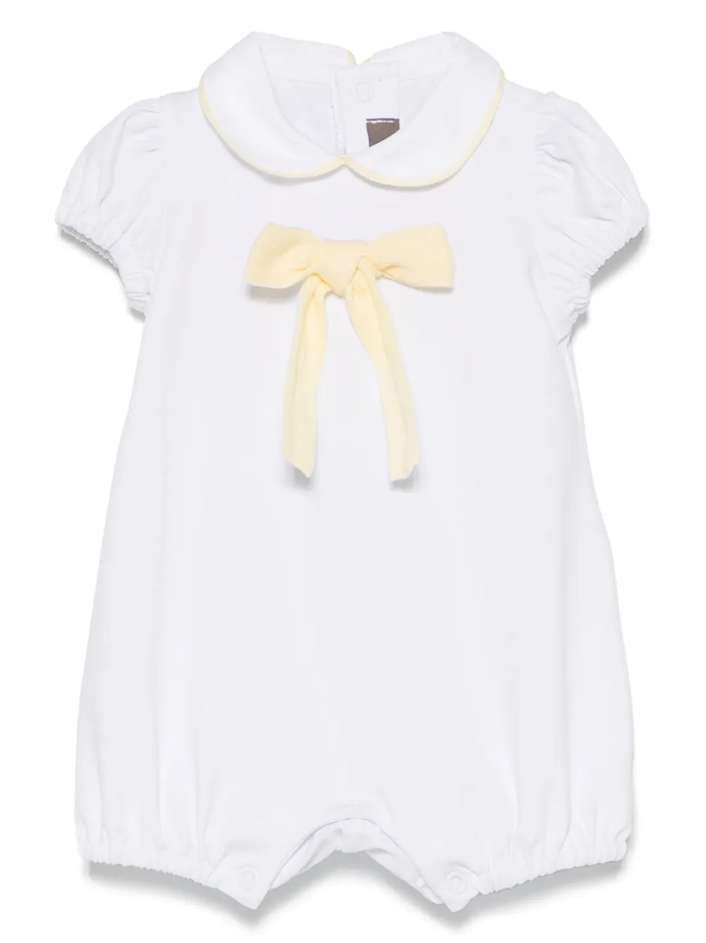 Little Bear Romper met strik-applicatie Wit