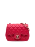 CHANEL Pre-Owned 2015-2016 Mini Square Classic Lambskin Single Flap crossbody bag - PINK
