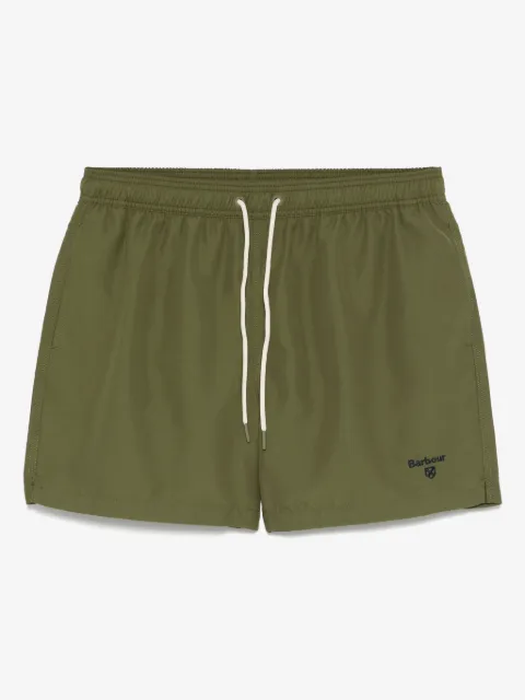 Barbour logo-embroidered swim shorts