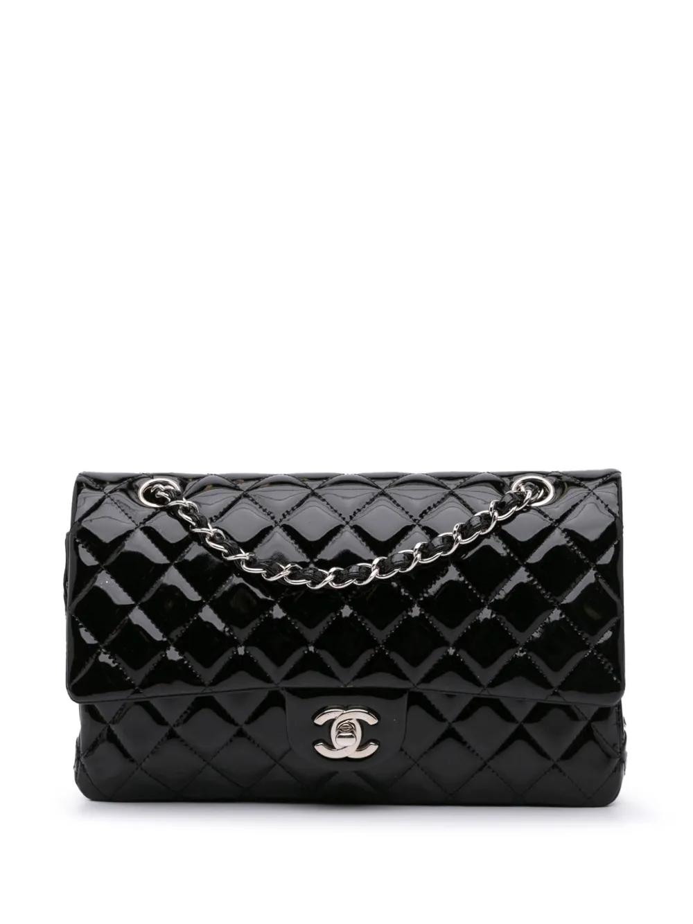 CHANEL Pre-Owned 2013-2014 Jumbo Classic Patent Double Flap shoulder bag | Black | Image 1