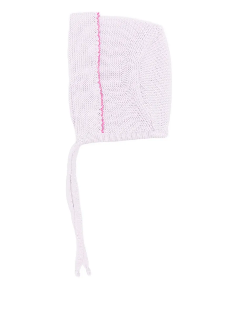 Little Bear knitted-texture bonnet Paars