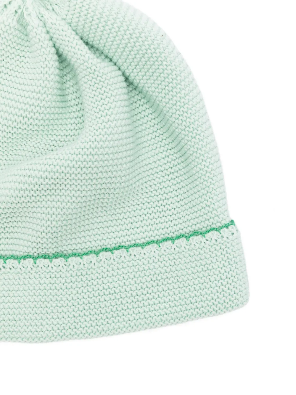 Little Bear knitted cotton hat Groen