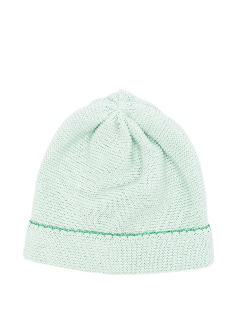 Little Bear knitted cotton hat Groen