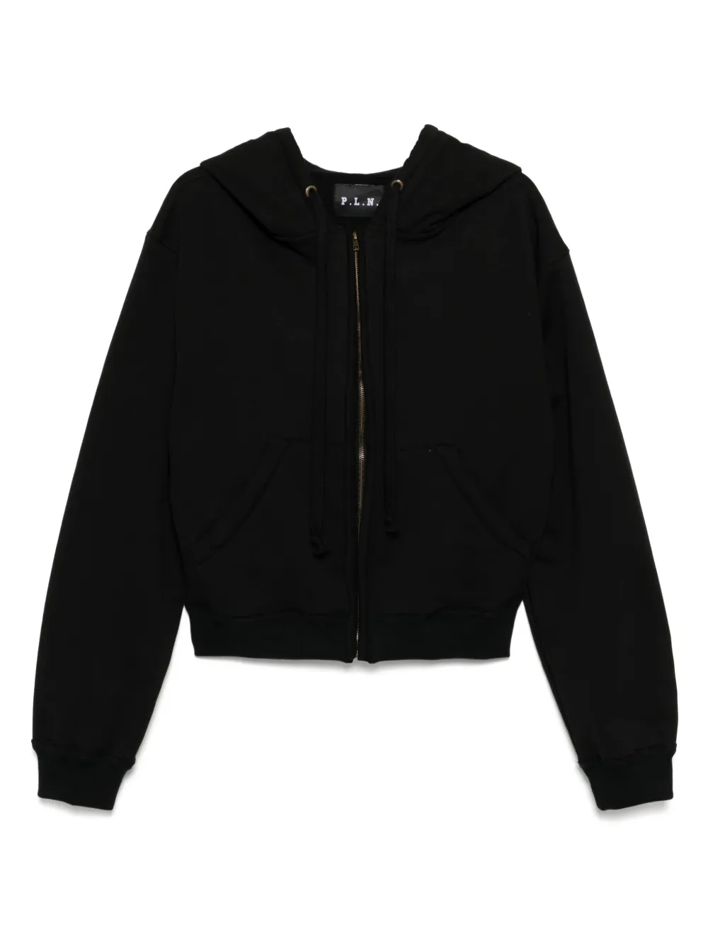 P.L.N. zip-up hoodie | Black | Image 1
