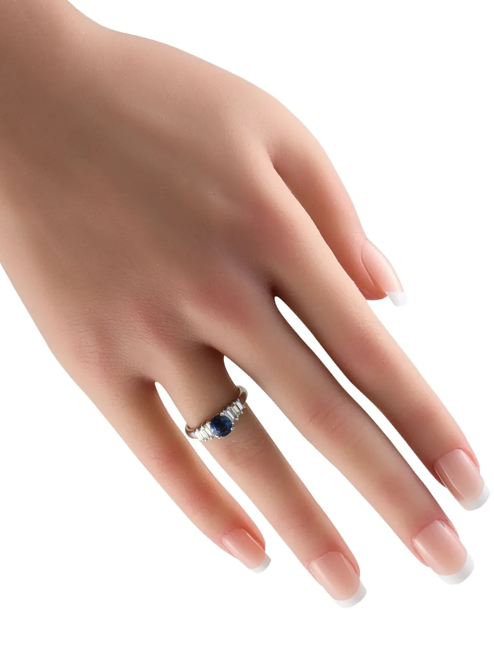 LB Exclusive platinum diamond and sapphire ring | Image 2